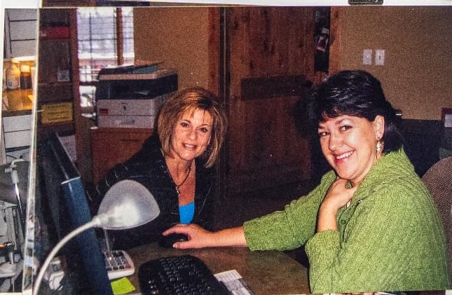 4. Sue at the front desk, archive photo.